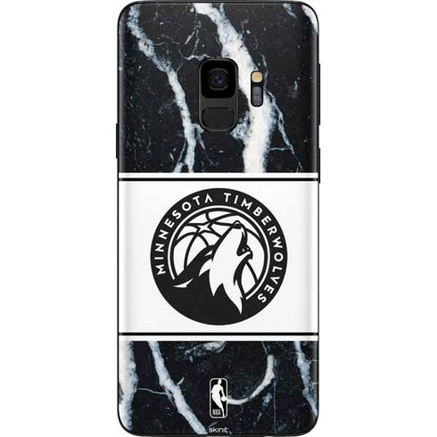 NBA Minnesota Timberwolves Marble Galaxy S9 Skin